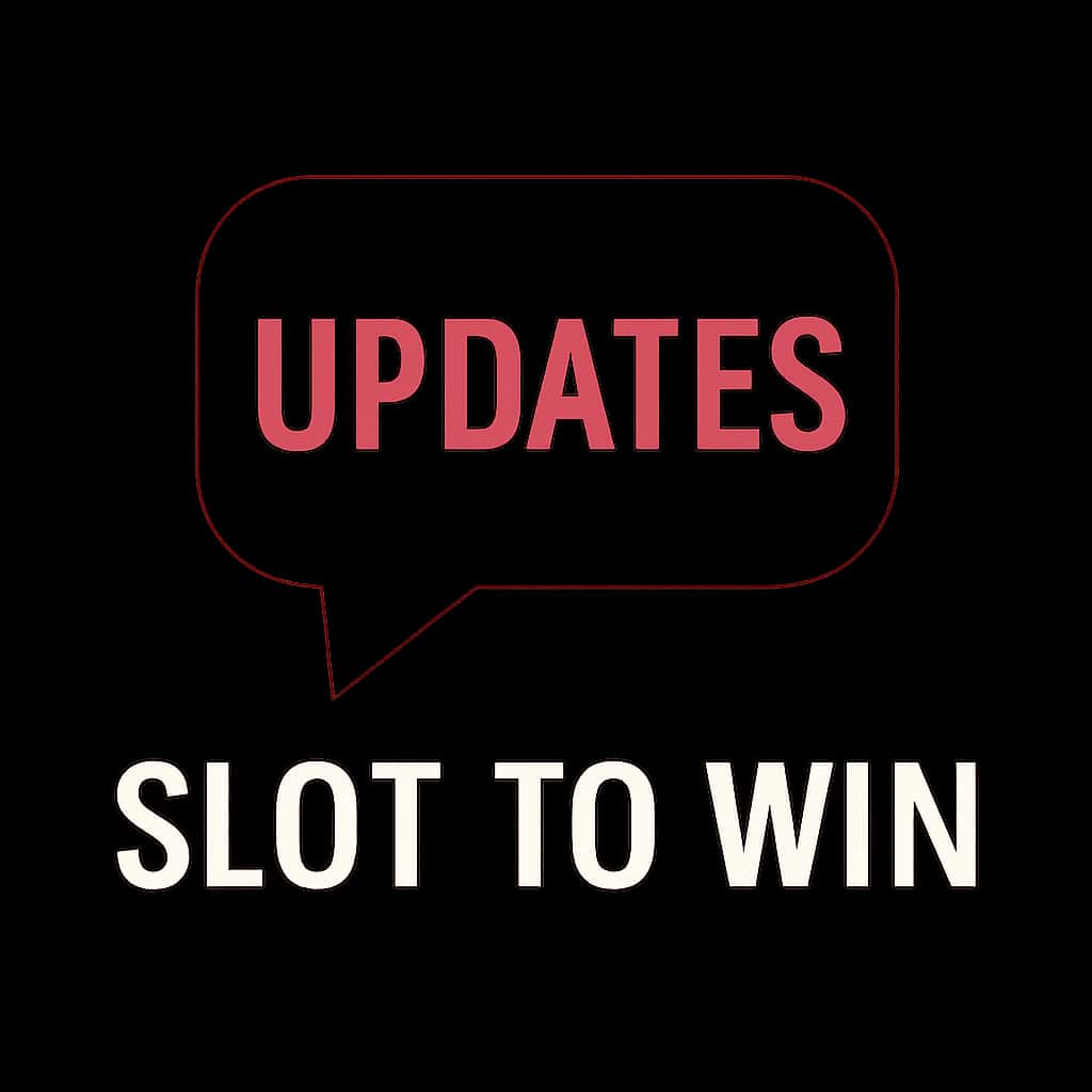 Minimalist representation of Slot To Win updates.