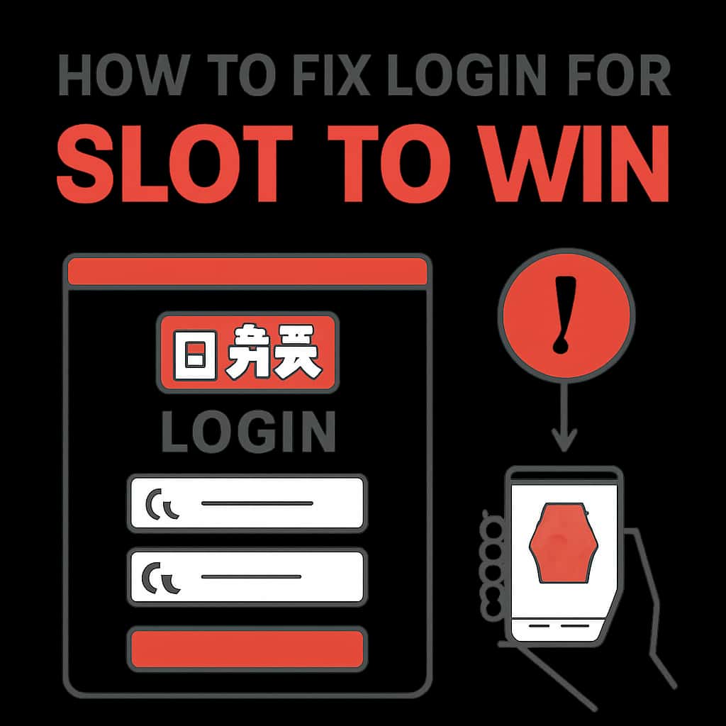 Illustrative graphic on troubleshooting login for Slot To Win.