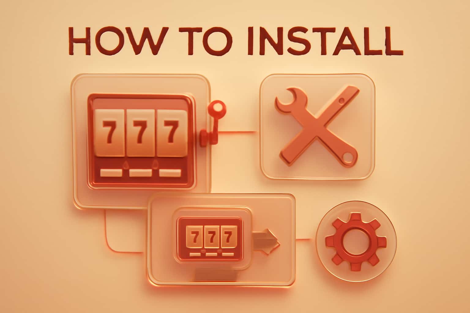 Informational scene depicting installation steps for Slot To Win.