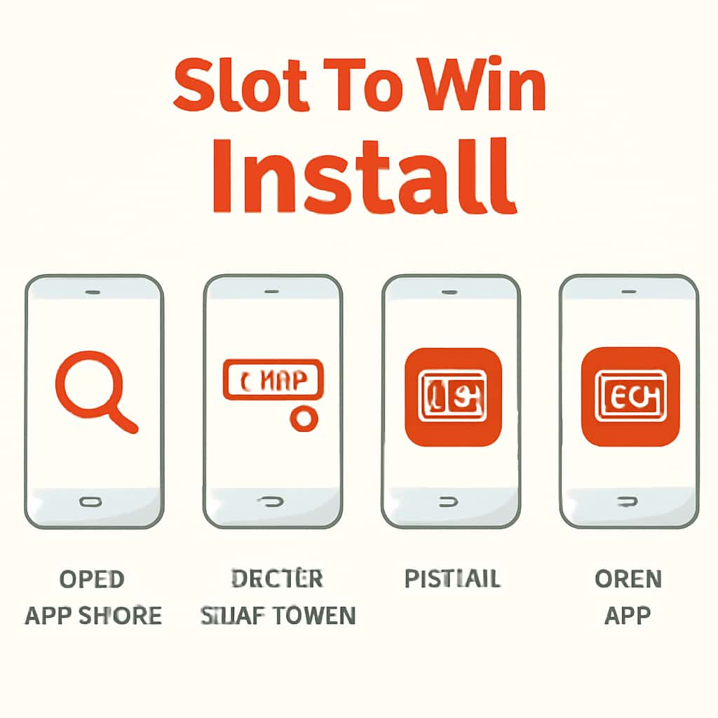 Illustration explaining Slot To Win installation steps.