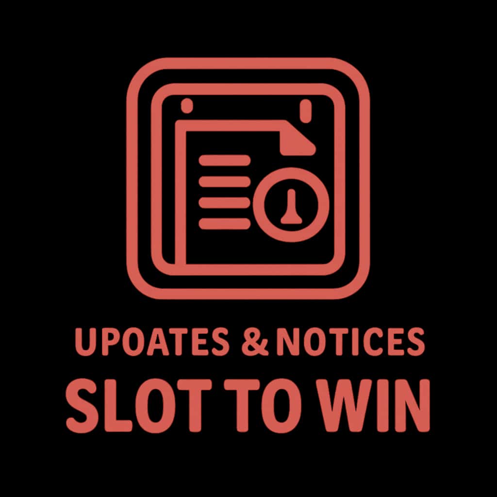 A badge representing Slot To Win updates and notices.