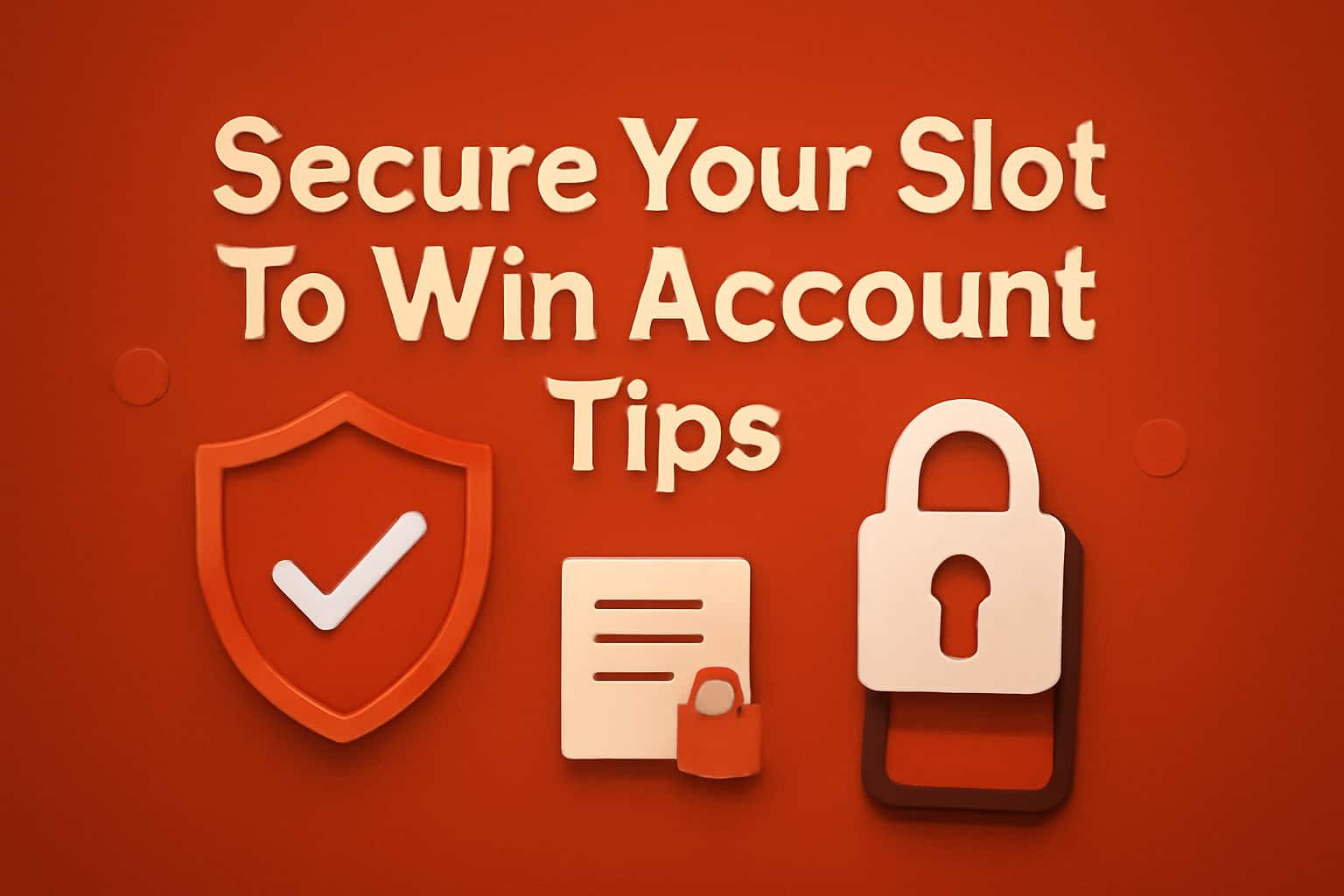 Informational scene highlighting tips for securing a Slot To Win account.