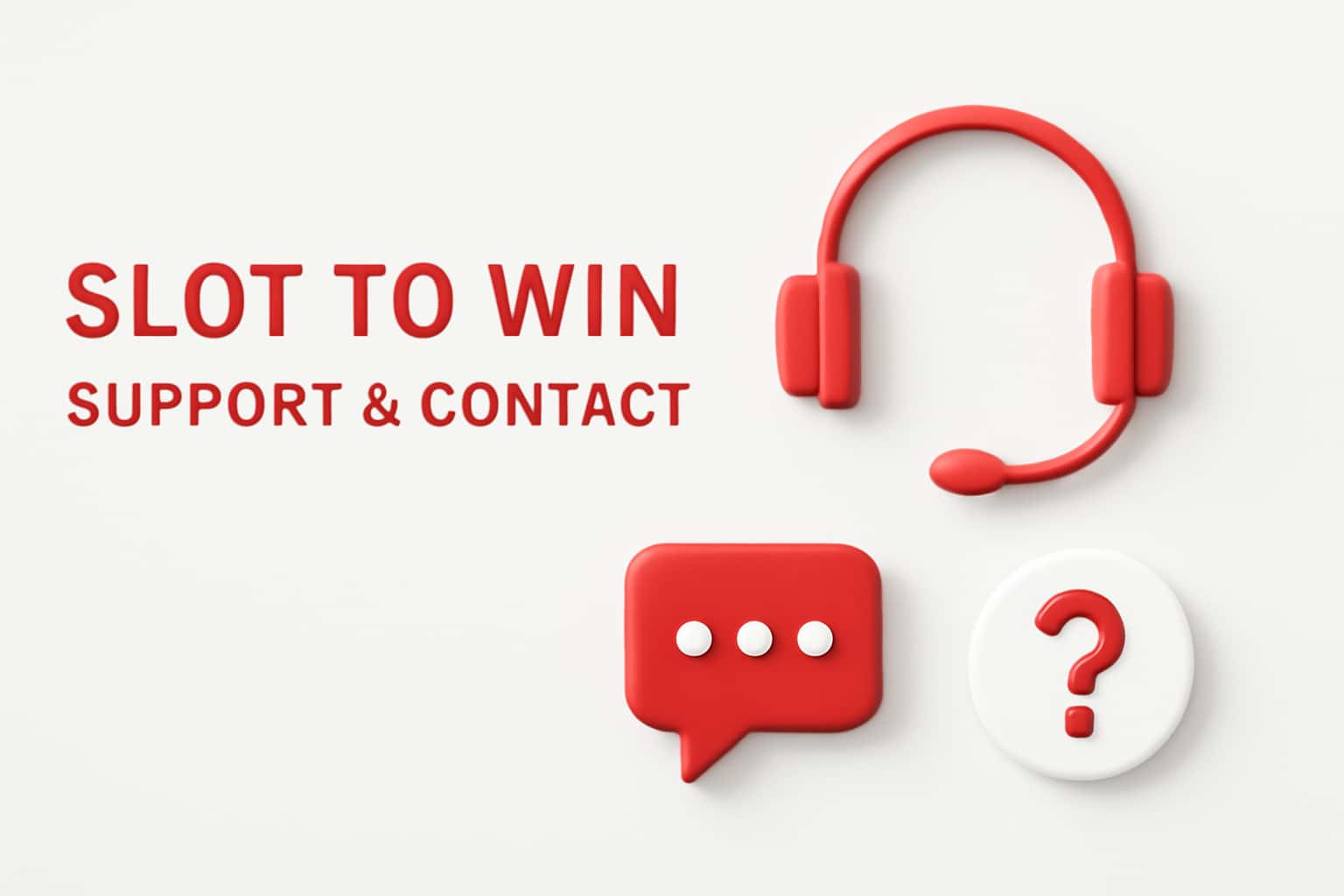 Slot To Win Support & Contact Interface