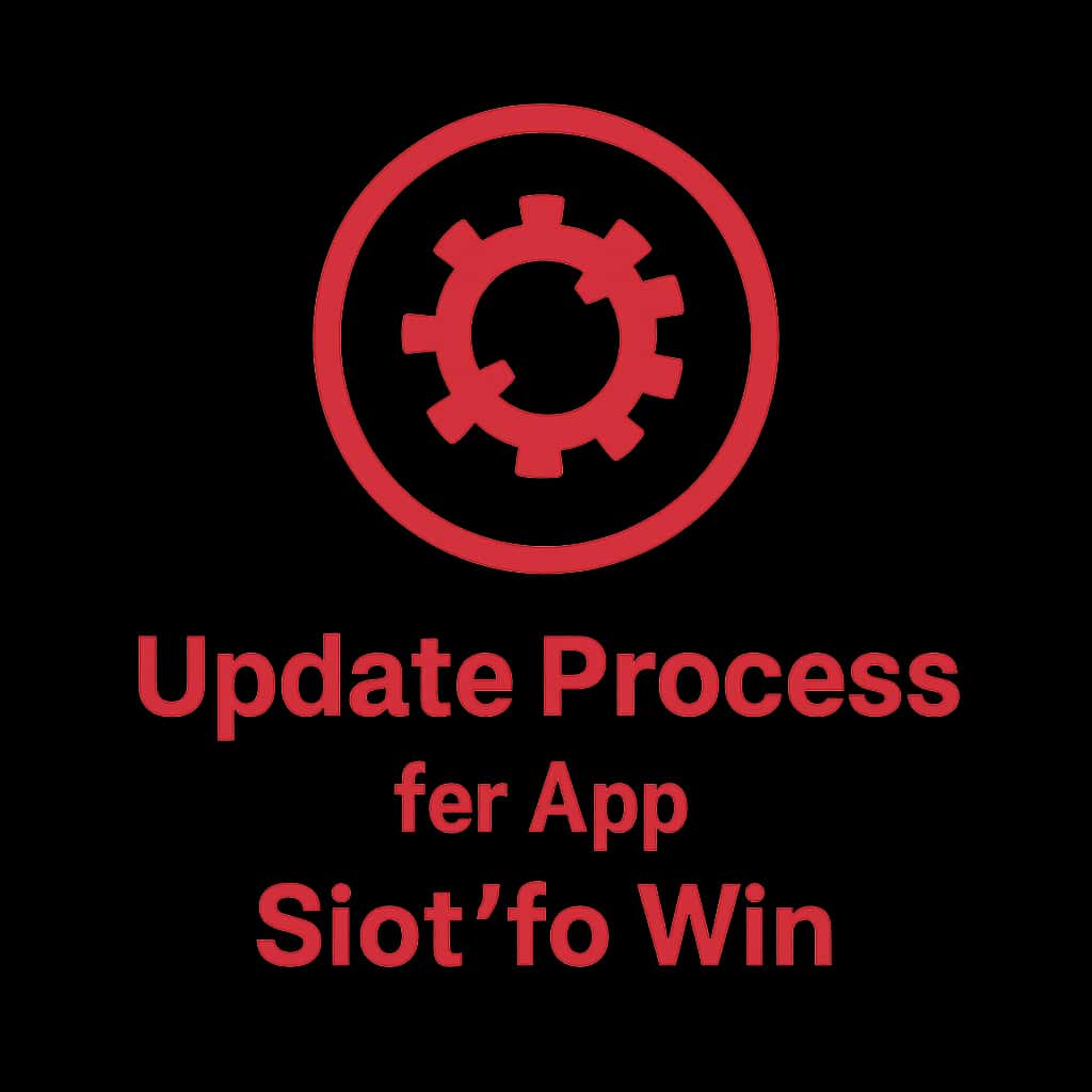 An informative badge indicating the update process for Slot To Win app.