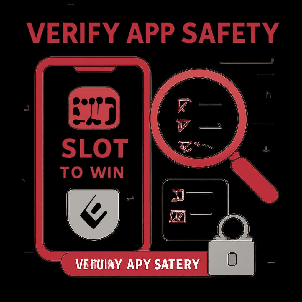 An infographic detailing the steps to verify Slot To Win app safety.
